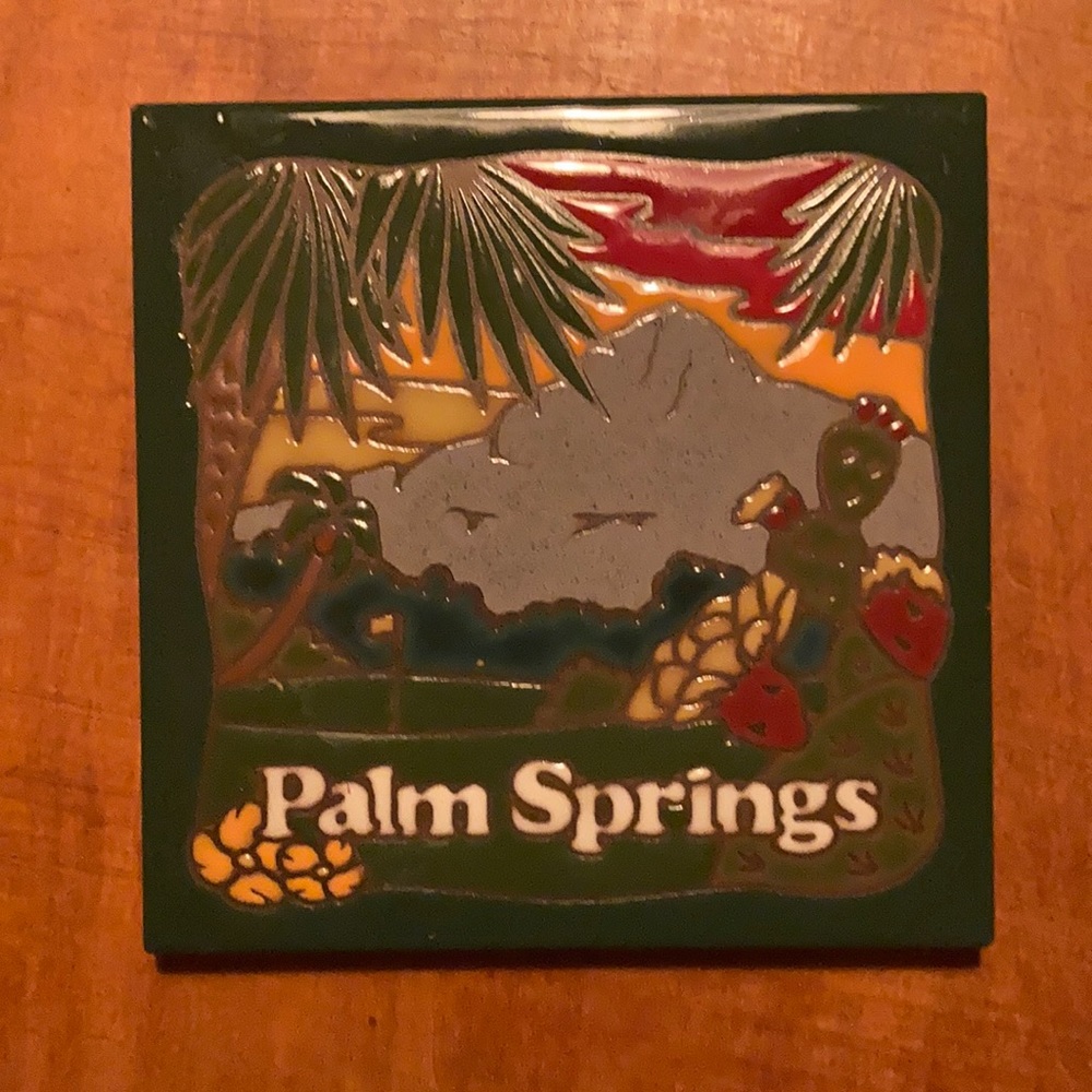 ⛰🌴 PALM SPRINGS, CA Masterworks Art Tiles Hot Dish / Trivet ⛳️⛰